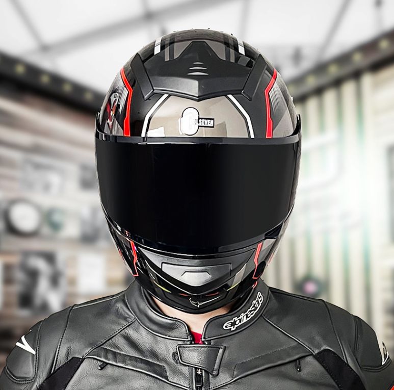 Мотошлем LV Black-Red